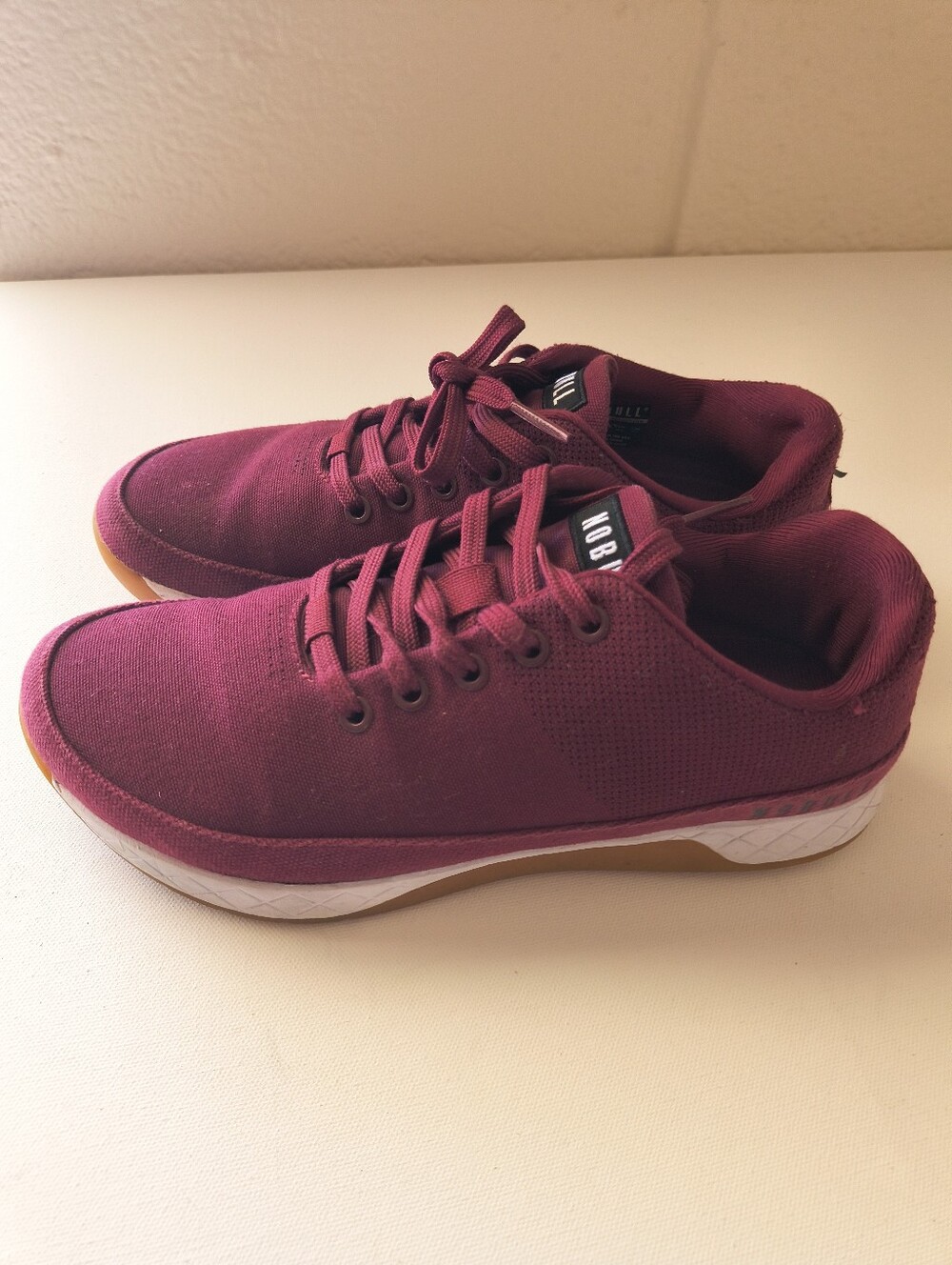 Nobull Burgundy Canvas Trainer - Size 9